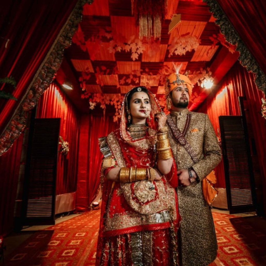 A grand Rajasthani wedding procession