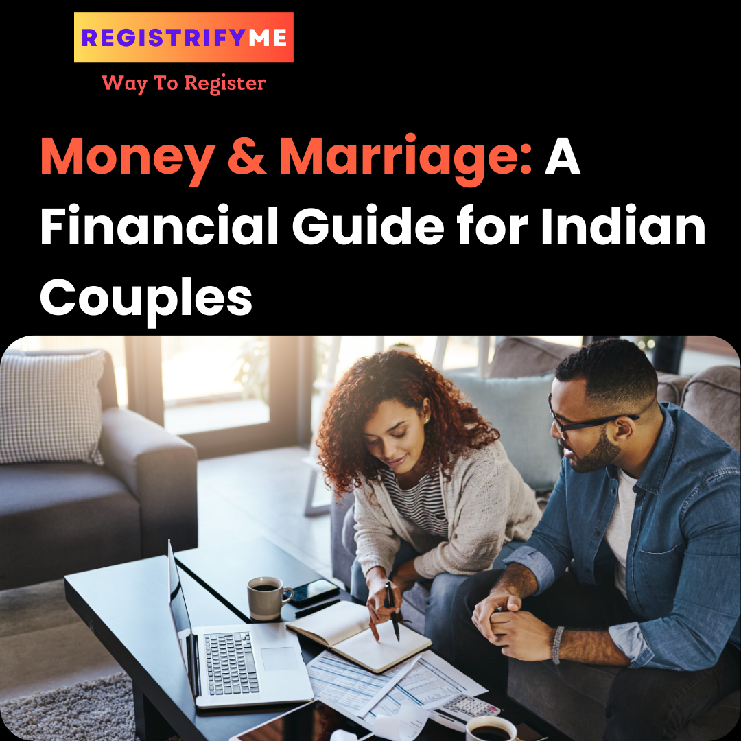 Indian couple budgeting together at home