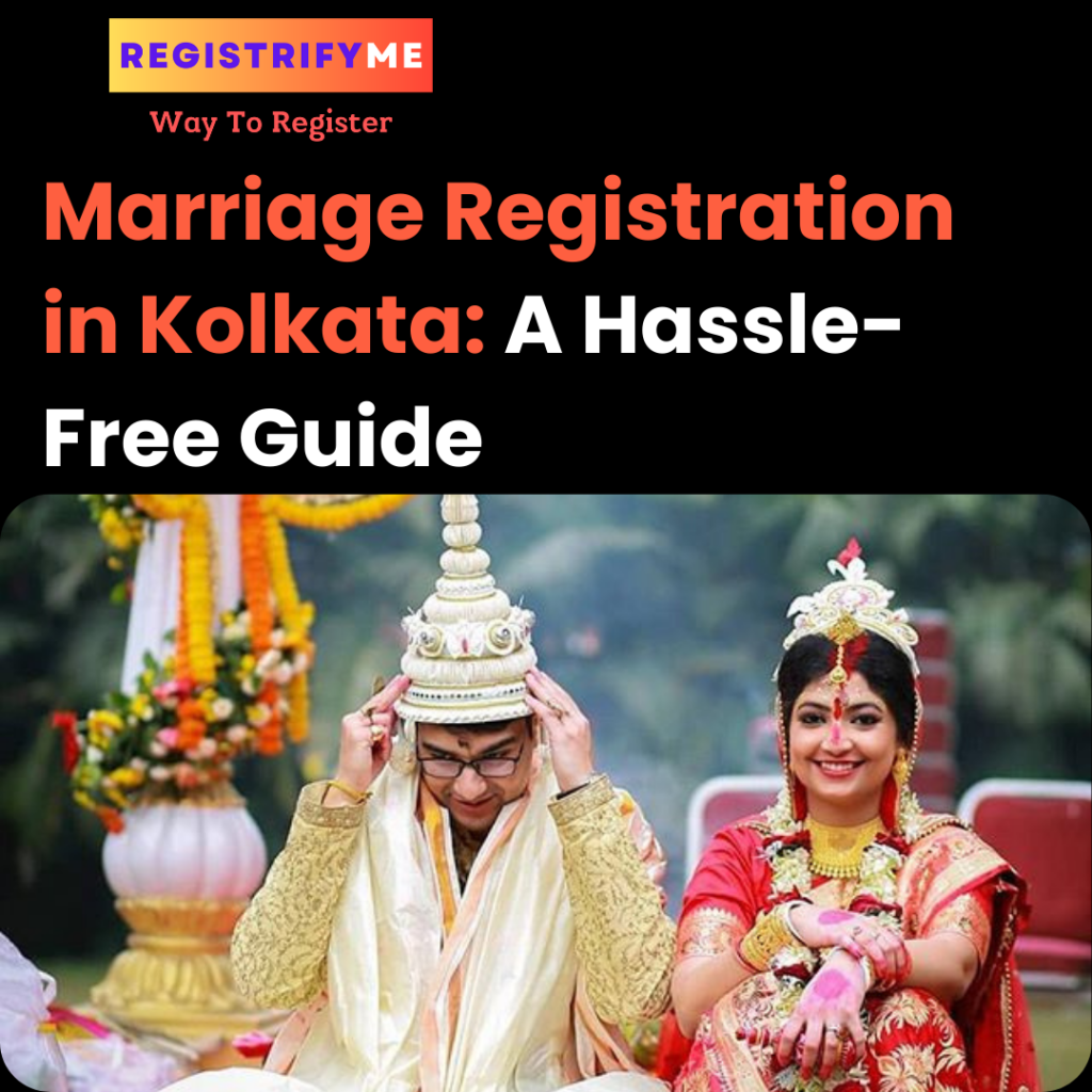 A joyful Bengali couple in traditional wedding attire, ready to embark on their journey together.